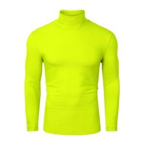 Green Yellow Turtleneck Top Slim Fit Long Sleeve Pullover Turtle Neck Shirt